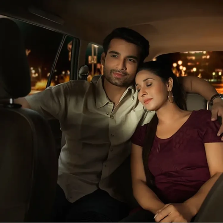 Comfortable cab trip with family